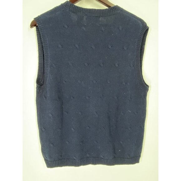 NWT COUNTRYSIDE CLASSICS HAND EMBROIDERED SWEATER VEST BUTTON FRONT SIZE LARGE - Picture 4 of 4